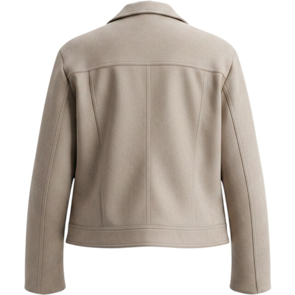 Philosophy Republic Clothing Taupe Faux Suede Moto Jacket XXL - Picture 2 of 4